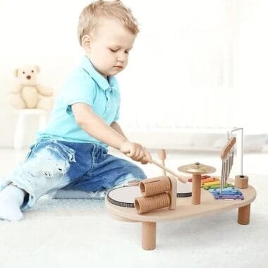 The Ultimate Montessori Play Setup: How an 8-in-1 Wooden Activity Table Grows With Your Child
