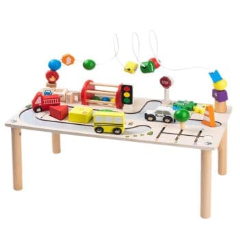 Wooden Montessori Activity Table for Toddlers